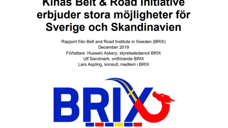 BRIX producerar förast svenska Belt and ROad Initiative rapport